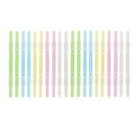 CALLARON 20pcs Plastic Bookbinding Clips Binder Clips Two-Hole Fastener Strips Multi-Color Paper for School Office Document Organization