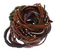 CALLARON 20pcs Retro Headband Hair Accessories Bohemia Hair Ties Bracelet for Ponytail Holder Boho Ties Bracelets Cute Accessories for Women Girls