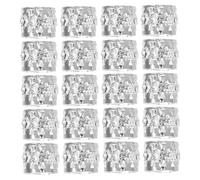 CALLARON 20pcs Silver Rhinestone Hair Rings for Braids Dreadlocks Braid Metal Hair Beads Accessories for Women Men Sparkly Jewelry for Festival and Daily Styling