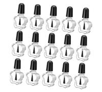 CALLARON 20pcs Star-shaped Glass Nail Polish Bottle Refillable Container for DIY Nail Art Portable Polish Supplies