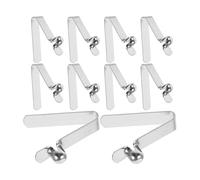 CALLARON 20pcs V Shape Spring Clips for Boat and Tubes, Steel Nickel Plated Small Compression Spring Clamps with Push Button Design, for Umbrella Repair and DIY Projects