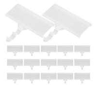 CALLARON 20pcs Wire Shelf Label Holders with Clips for Storage Bins, Price Tag Holders for Wire Rack, Shelf Tags for Supermarket and Retail Display, 76x35x1.5mm
