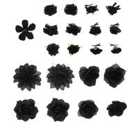 CALLARON 21pcs Artificial Rose Flower Heads Hair Clips Barrettes Floral Fake Rose Hairpins Faux Flower Hair Pins Accessories For Weddings Party And Special Occasions