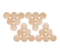 CALLARON 24pcs 30mm Unfinished Wooden Half Balls DIY Craft Beads Bulk Set for Wreath Making, Woodcut Decorations, and Handmade Art Projects