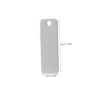 CALLARON 25pcs Stainless Steel Rectangle Metal Stamping Blanks Mirror Finish Keychain Tags for Jewelry Making Pet Id Car Luggage Accessories