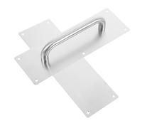 CALLARON 2pcs 201 Stainless Steel Push Pull Door Handle Plates Metal Pull Handles for Fire Doors for Industrial and Internal Use