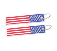 CALLARON 2pcs American Flag Keychain Holders Handbag Pendants Elegant Decor for Wallets Usa Flag Key Tags Accessories to Showcase Your Style