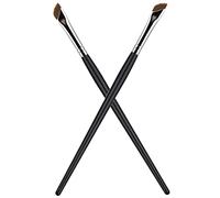 CALLARON 2pcs Angled Eyeliner and Concealer Brush with Flat Tip Durable Cosmetic Brushes for Precise Eyebrow Shaping and Eye Shadow Application Ergonomic Handle for Women and Makeup Artists