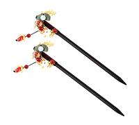 CALLARON 2pcs Antique Hair Forks Vintage Chinese Costume Hair Sticks Elegant Wedding Accessories for Women Traditional Retro Design for Special Occasions