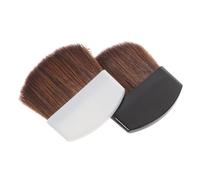 CALLARON 2pcs Blush Brush Makeup Brush Foundation Beauty Tools Plastic Horsehair Dense Not Easy to Fall off Small Design Detail White Black for Creating A Makeup for Your Face