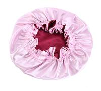 CALLARON 2pcs Boy Girl's Satin Round Hat Boys and Girls Sleeping Cap Delicate Elastic Hair Protection Cowl for Home Travel Trip Pink Hair Accessories