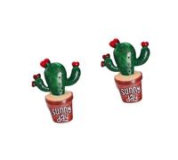 CALLARON 2pcs Cactus Car Air Freshener Clip Solid Balm Fragrance for Auto Vent Decorative Perfume Ornament Scent Stylish Car Accessories