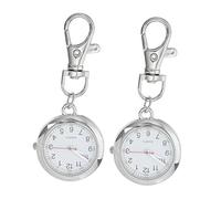 CALLARON 2pcs Casual Nurse Pocket Watch Keychain Vintage Keyring Style Hanging Watch for Nurses Durable and Organic Great Replacement for Old