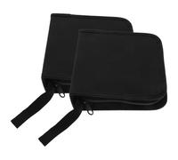 CALLARON 2pcs CD Case Holder DVD Case 40 Capacity Black Polypropylene Non-Woven Material Easy to Carry Well Organized Simple Design Fine Craftsmanship for Carrying Discs Wherever You Go