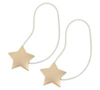 CALLARON 2pcs Curtain Accessory Curtain Strap Metal Magnet Five-pointed Star Shaped No Perforation Simple Style for Living Room
