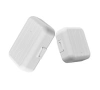 CALLARON 2pcs Day Pill Organizer Portable Medicine Storage Case with Transparent Lid Mini Pocket Dispenser for Daily Vitamins Travel Work Outdoor Use White Compact Holder