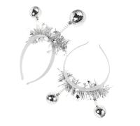 CALLARON 2pcs Disco Ball Headband Party Hairband with Shimmering Mirror Balls for Carnival Halloween Year Eve Concerts Cosplay Accessories for All Ages