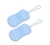 CALLARON 2Pcs Double Sided Silicone Bath Cleaning and Massaging Brush Body Exfoliating Tool for Skin Care for Whole Body Use Stress Relief and Circulation Boosting