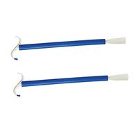 CALLARON 2pcs Dressing Aid Sticks Shoe Horn Sock Remover Dressing Aid for Disabled Elderly Pregnant Women Long Handle in Ivory White and Blue