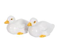CALLARON 2pcs Duck Shaped Ceramic Toilet Bolt Caps Universal Fit Decorative Bathroom Floor Bolt Covers for Toilet Parts Replacement and Beach House Decor