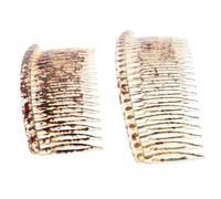 CALLARON 2pcs Elegant Hair Accessories French Hair Side Combs Comb Clips for Women Minimalist Side