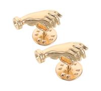 CALLARON 2pcs Elegant Mini Bouquet Brooch Pin for Women, Hand Shaped Vintage Copper Flower Pin with Swappable Blooms and Comfortable Fit, for Seasonal Celebrations and Formal Events
