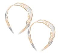 CALLARON 2pcs Embroidered Flower Headband Vintage Boho Girls Holiday Birthday Padded Retro Spring Hair Accessories for Women Washing Face Spa Days