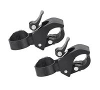 CALLARON 2pcs Flashlight Bike Mount Quick Release Adjustable Clamp | Rubber Metal Plastic Build, Anti Slip Grip and Corrosionproof Finish, Black Colour for Cyclists