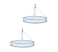 CALLARON 2pcs Foldable Clothes Socks Drying Hanger Single-layer Nylon Mesh and Steel Wire Space-saving Drying Rack for Dolls and Bras