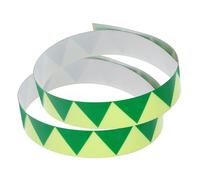 CALLARON 2pcs Glow in The Dark Fire Exit Safety Strips with Adhesive, Photoluminescent Emergency Door and Wall Signs for Staircase and Corridor Safety