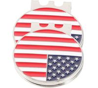 CALLARON 2pcs Golf Hat Clip Ball Markers Portable Zinc Alloy Iron