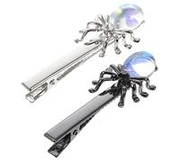 CALLARON 2pcs Gothic Spider Duckbill Hair Clips Halloween Party Hair Accessories for Women Durable Chic Barrette