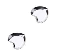CALLARON 2pcs Heart Shape Jewelry Tray Jewelry Plate Dish Silver Tray Decorative