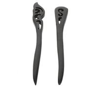 CALLARON 2pcs Imitated Ebony Hairpin Set for Women Traditional Wooden Hair Pins for Girls 10cm 12cm for Elegant Hairstyles and Updos