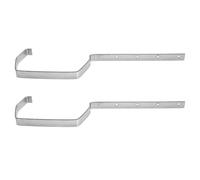 CALLARON 2pcs Iron Gutter Brackets Sturdy Construction Adaptable Silver Finish Roof Rain Gutter Support for Outdoor Drainage Systems