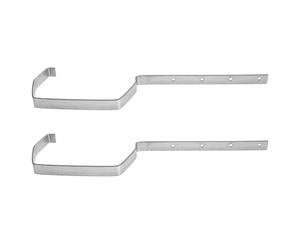 CALLARON 2pcs Iron Gutter Brackets Sturdy Construction Adaptable Silver Finish Roof Rain Gutter Support for Outdoor Drainage Systems