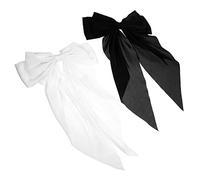 CALLARON 2Pcs Large Hair Bows for Women Elegant Big Bow Clips with Long Tail Design for All Hair Types and Occasions for Daughters and Friends Colors