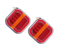 CALLARON 2pcs LED Trailer Tail Lights with Stop Brake Turn Signal Functions Square Light Guide Design Waterproof 12-24v for Cargo Trailers and Rv License Plate Illumination