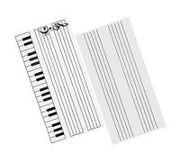 CALLARON 2pcs Magnetic Music Staff Whiteboards, Flexible Rubber White Boards with Five Line Staff for Music Lessons and Kitchen Use, Portable Dry Erase Sheets and Students