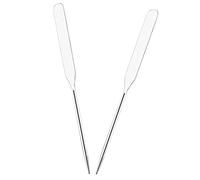 CALLARON 2pcs Makeup Mixing Palette Stirring Stick Stainless Steel Nail Art Tools for Cosmetics Foundation Lipstick