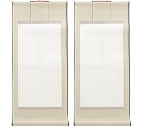 CALLARON 2pcs Mini Blank Painting Scrolls A2 Size Chinese Calligraphy Paper Hanging Scrolls for Home Art Supplies and Calligraphy Practice