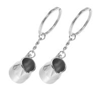 CALLARON 2pcs Mini Coffee Cup Keychain Espresso Mug Charm Pendant for Handbag Unique Frothing Coffee Cute Backpack Bag Accessory