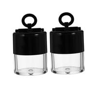 CALLARON 2pcs Mini Loose Powder Box Refillable Empty Powder Case Portable Face Compact for Travel