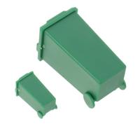 CALLARON 2pcs Miniature Garbage Can Model with Secure Lid and Generous Capacity, Plastic Mini Trash Bin for Sand Table and Model Scenes, Green Miniature Sorting Garbage Bin for Classroom