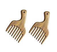 CALLARON 2Pcs Natural Sandalwood Wide Tooth Comb Durable Hair Tool Gentle Curls Fine Hair for All Hair Types Practical Hair Care present for Family Friends