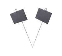 CALLARON 2pcs Natural Style Black Slate Plant Tags Hanging Garden Markers for Easy Classification and Long-Lasting Use Suitable for Plants on Wall or Coat Hook Sturdy and Reusable