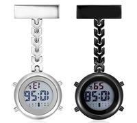 CALLARON 2pcs Nurse Brooch Pocket Watch Clip Hanging Fob Watches Timepiece for Nurses Doctors