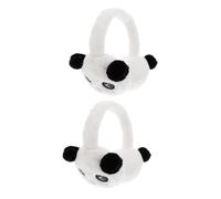 CALLARON 2pcs Panda Cartoon Earmuffs for Boy Girl Plush Ear Protectors Unisex Warm Ear Warmers Soft and Comfortable for Outdoor Activities for Christmas and Birthdays