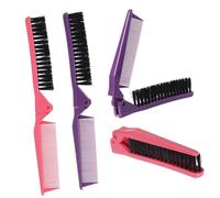 CALLARON 2pcs Portable Folding Hair Comb Travel Brushes for Quick Styling Compact Design for Women Deep Colors