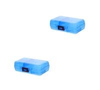 CALLARON 2pcs Portable Medicine Box Compartment Pill Organizer Lockable Medicine Storage Daily Pill Box Holder for Travel Elderly Storage Case
